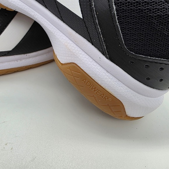 Adidas Men's GY7648 Black White Indoor Court Shoes Sneakers Size 10.5 - Picture 12 of 12